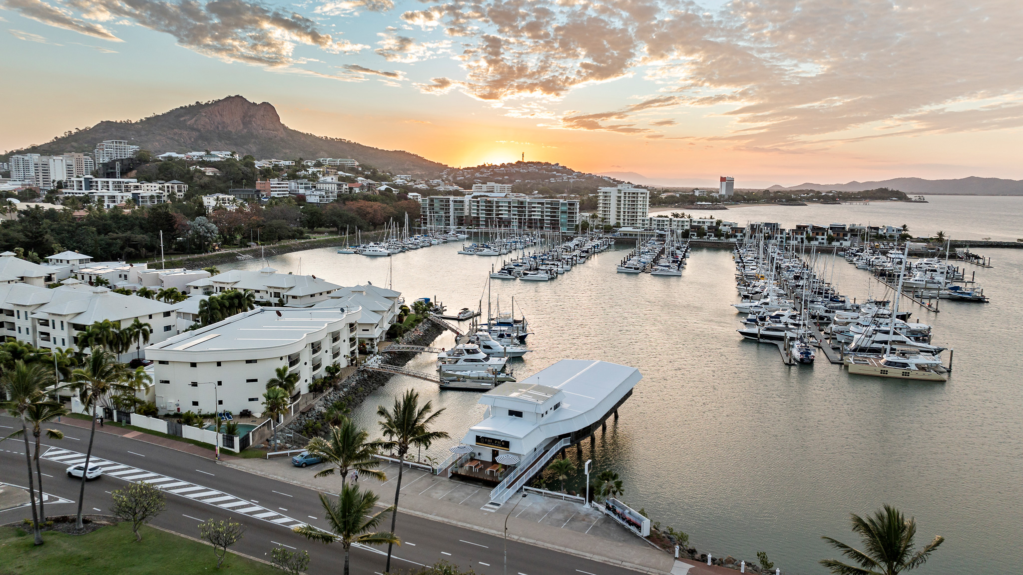 Aerial view of Breakwater Marina and The Pier